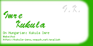 imre kukula business card